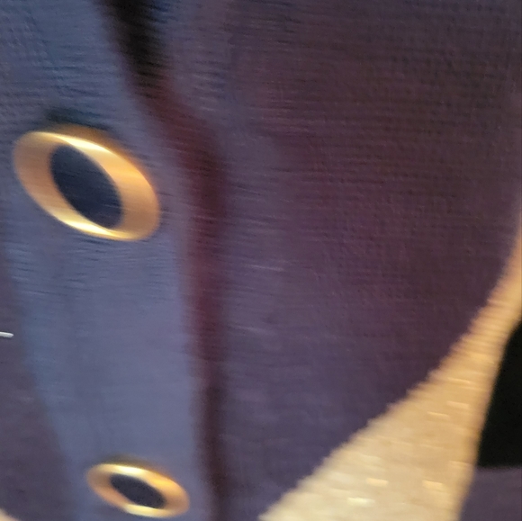 Vintage Outlander Collection Navy Blue Gold Knit C - Picture 8 of 15